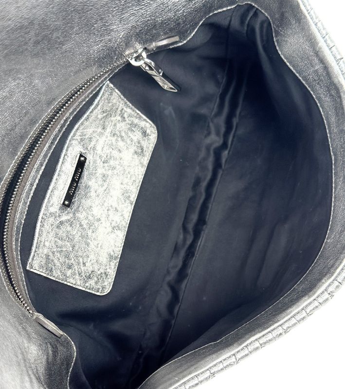 Miu Miu Silver Materasse Crystal Shoulder Bag