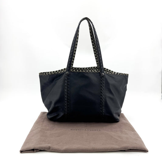 Bottega Veneta Intrecciato Butterfly Leather Tote Bag Black