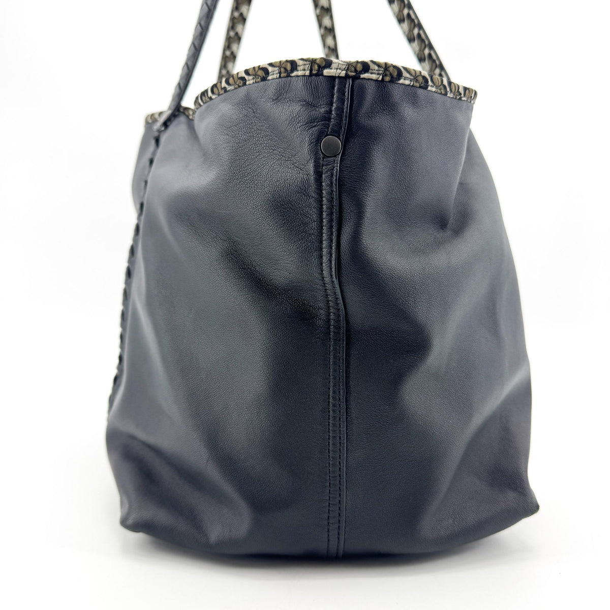 Bottega Veneta Intrecciato Butterfly Leather Tote Bag Black