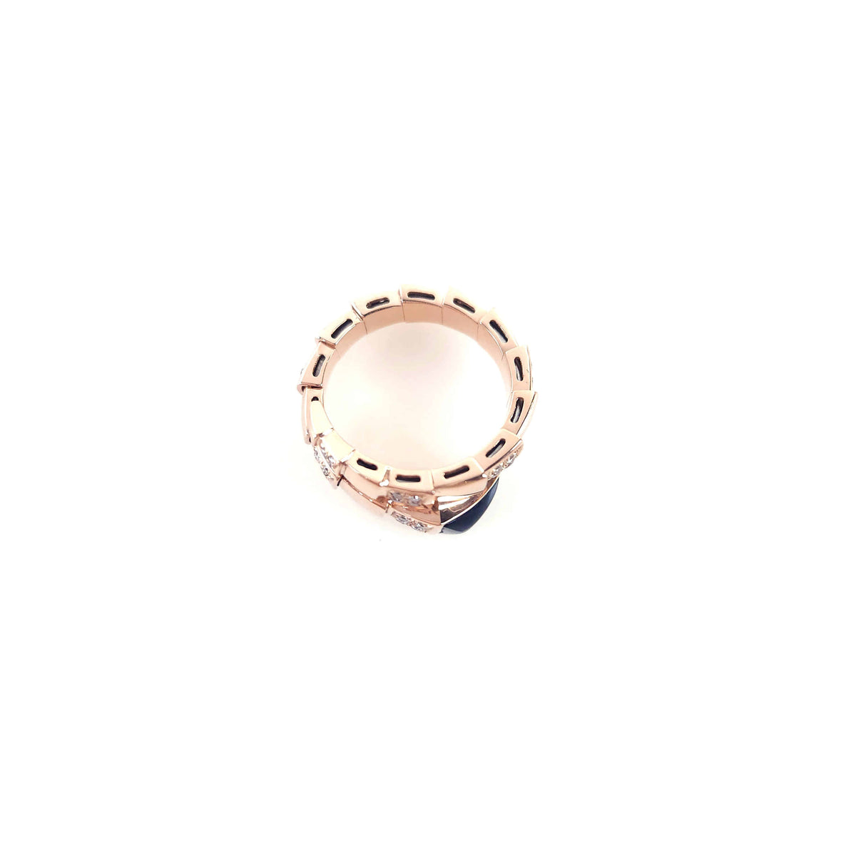 Bulgari Onyx Diamond Serpenti Viper Ring