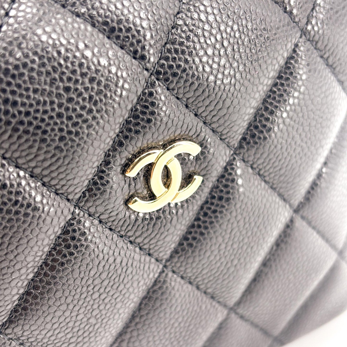 Chanel Caviar Quilted Small Hobo Bag Black Gold Hardware