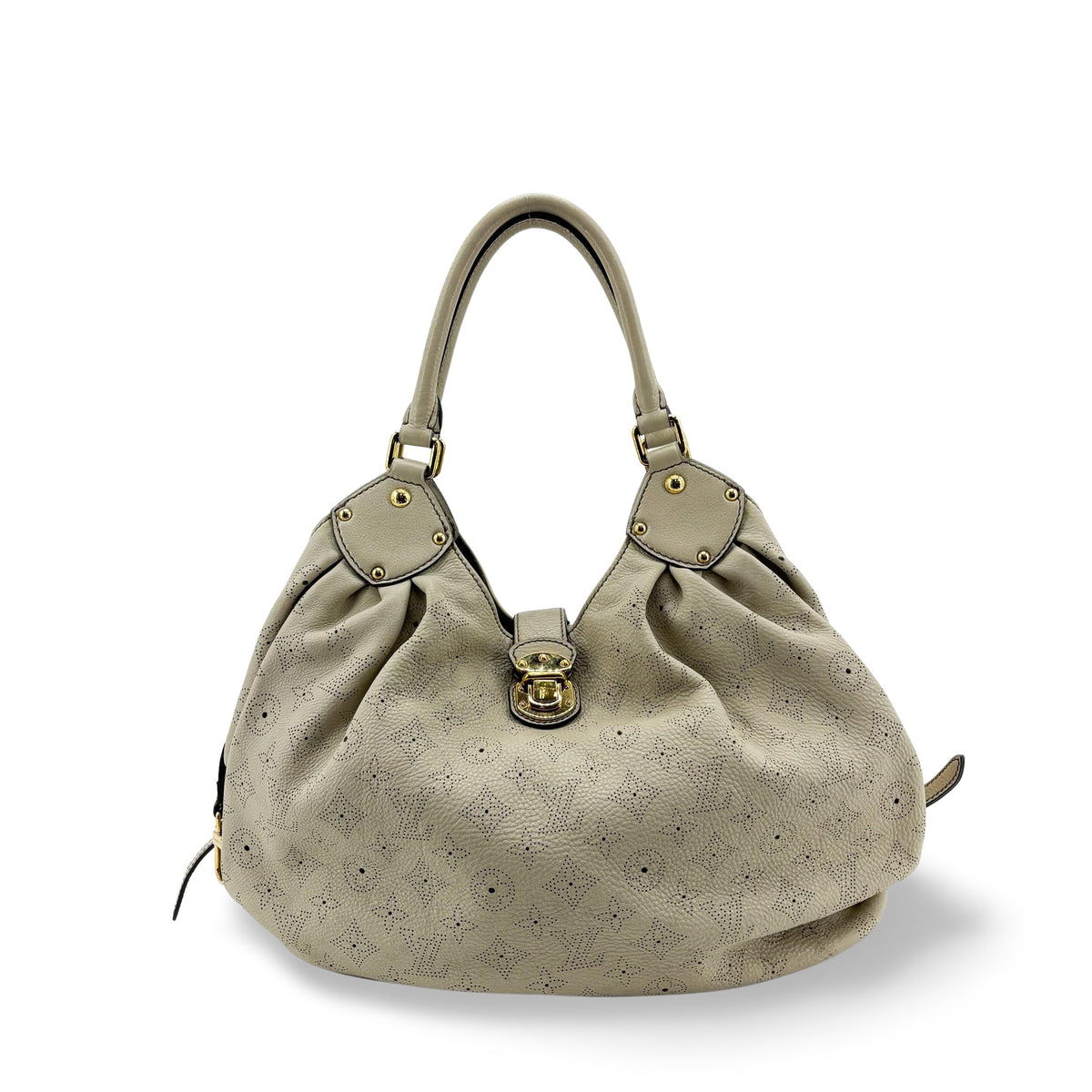 Louis Vuitton Mahina L Shoulder Bag Taupe