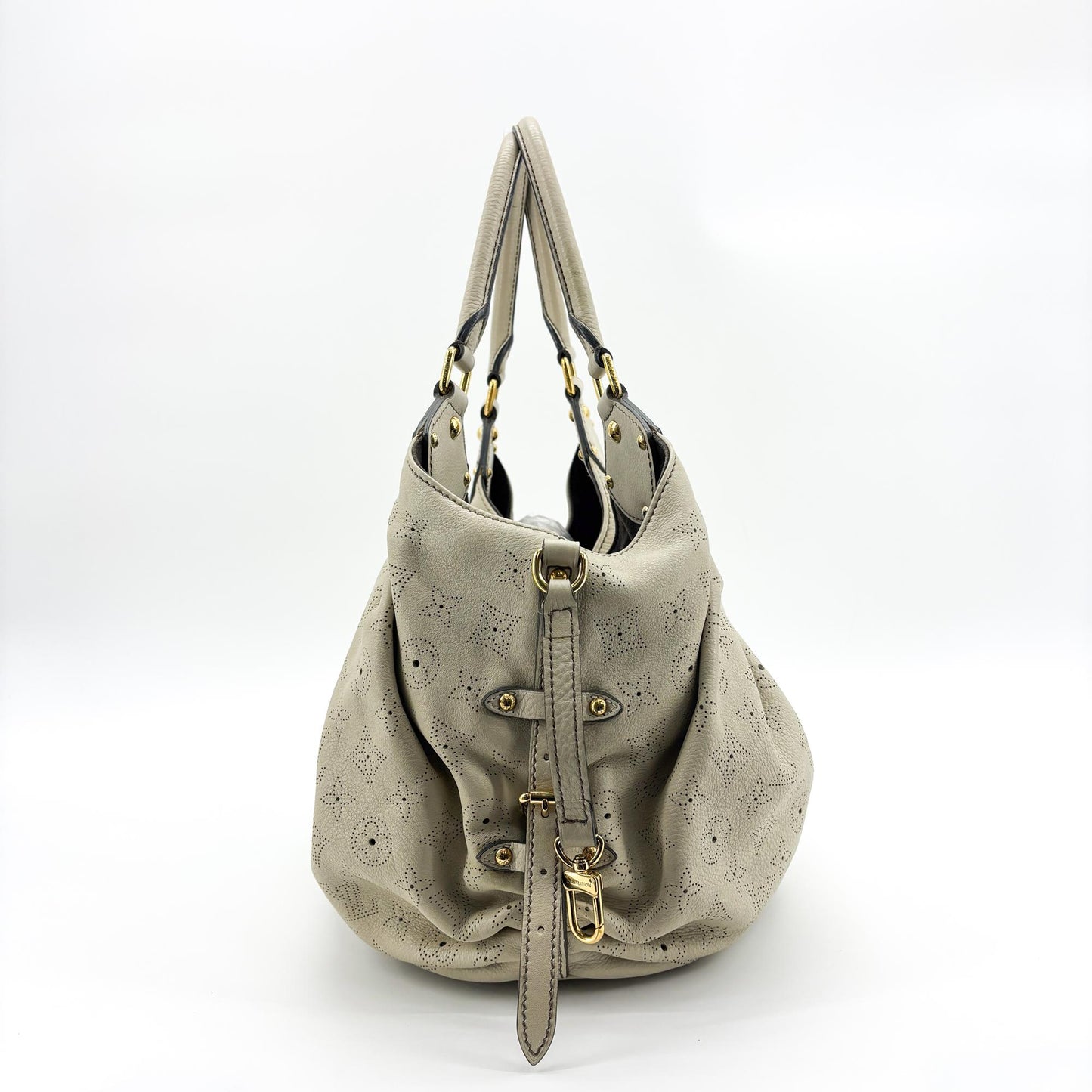 Louis Vuitton Mahina L Shoulder Bag Taupe