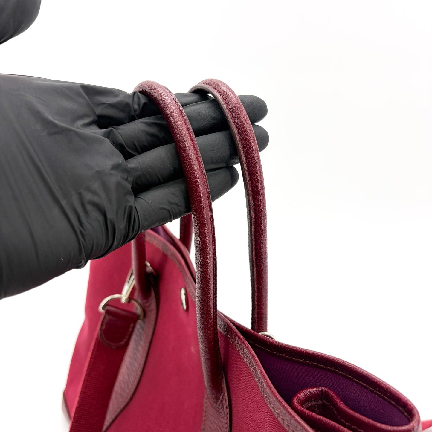 Hermès Garden Party 30 TPM Bordeaux Canvas Leather