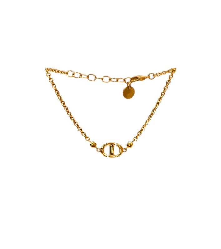 Dior Navy CD Gold Bracelet