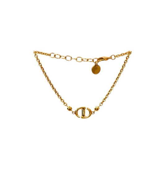 Dior Navy CD Gold Bracelet