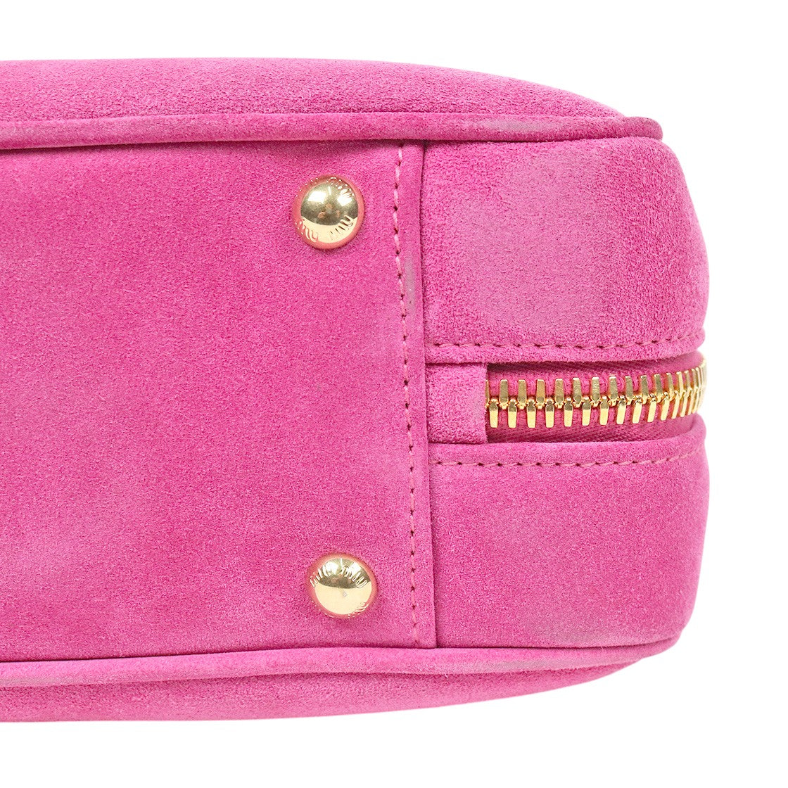 Miu Miu Pink Medium Suede Arcadia Tote Bag