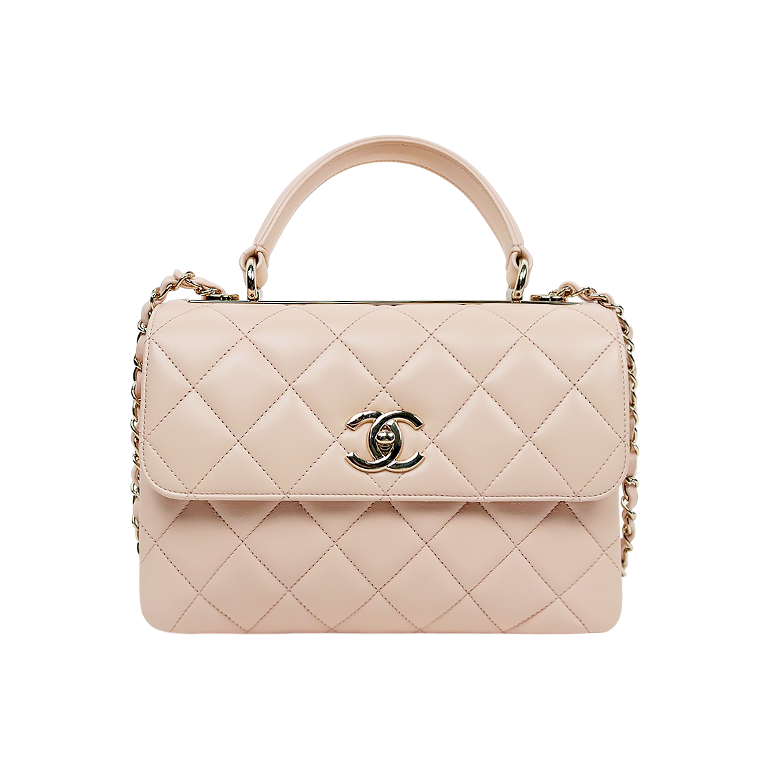 Chanel Small Pink-Beige Trenti CC Shoulder Bag