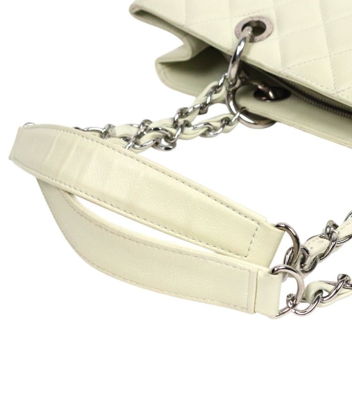 Chanel Ivory Caviar Big CC Grandchamp Shoulder Bag