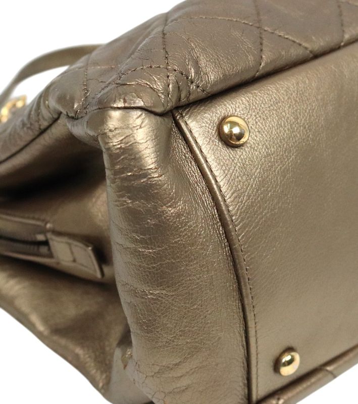 Chanel Gold Quilted CC Chain Shoulder Bag