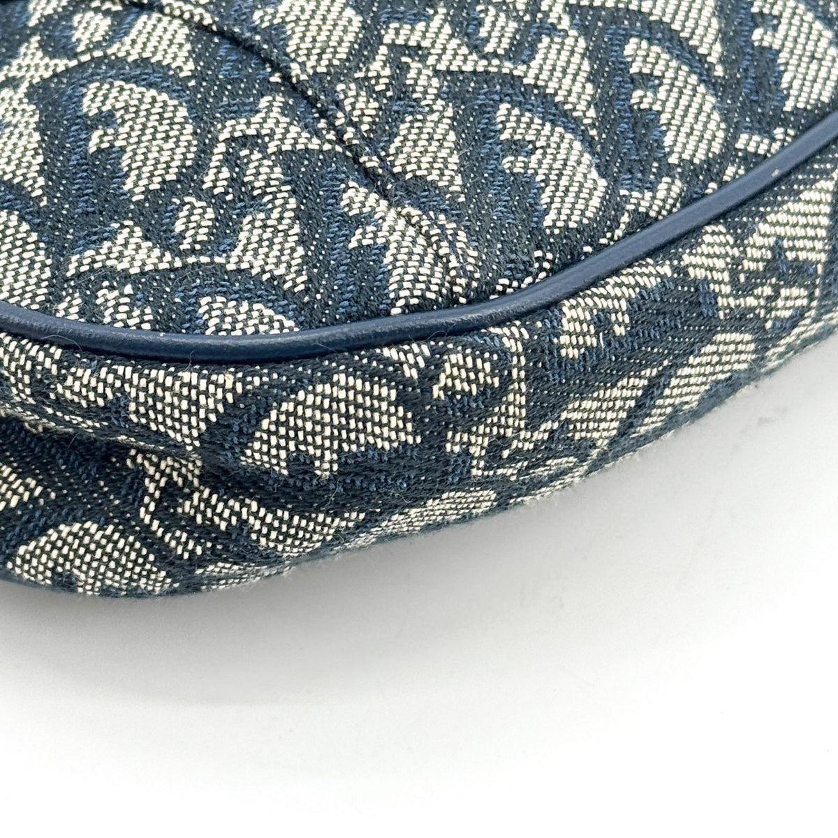 Dior Oblique Saddle Clutch Crossbody Bag Navy