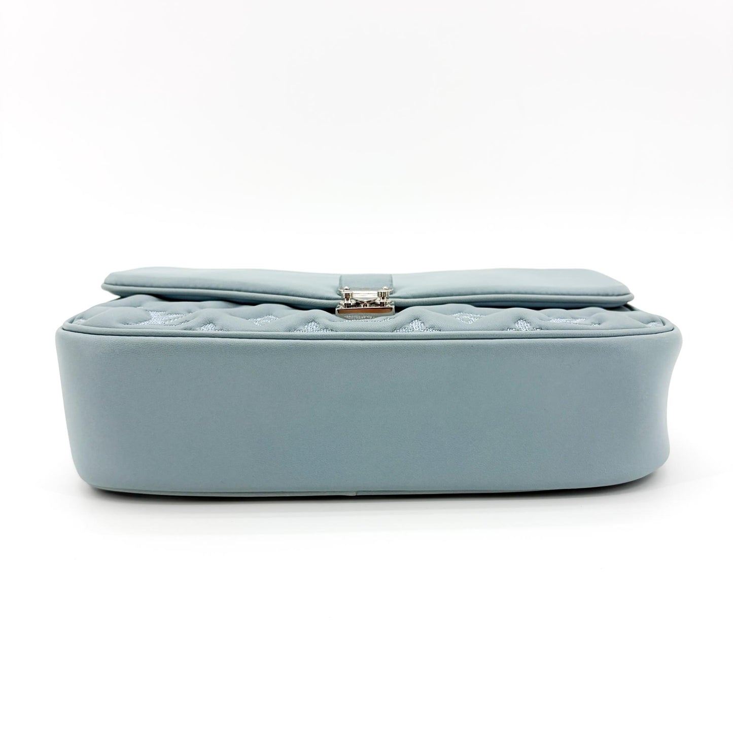 Louis Vuitton Monogram Quilted Marceau Sky Blue Silver Hardware