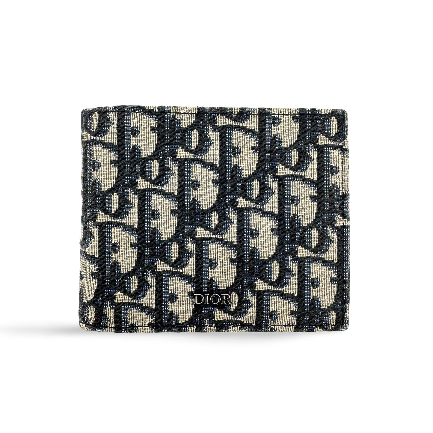 Dior Oblique Jacquard Wallet Beige Navy
