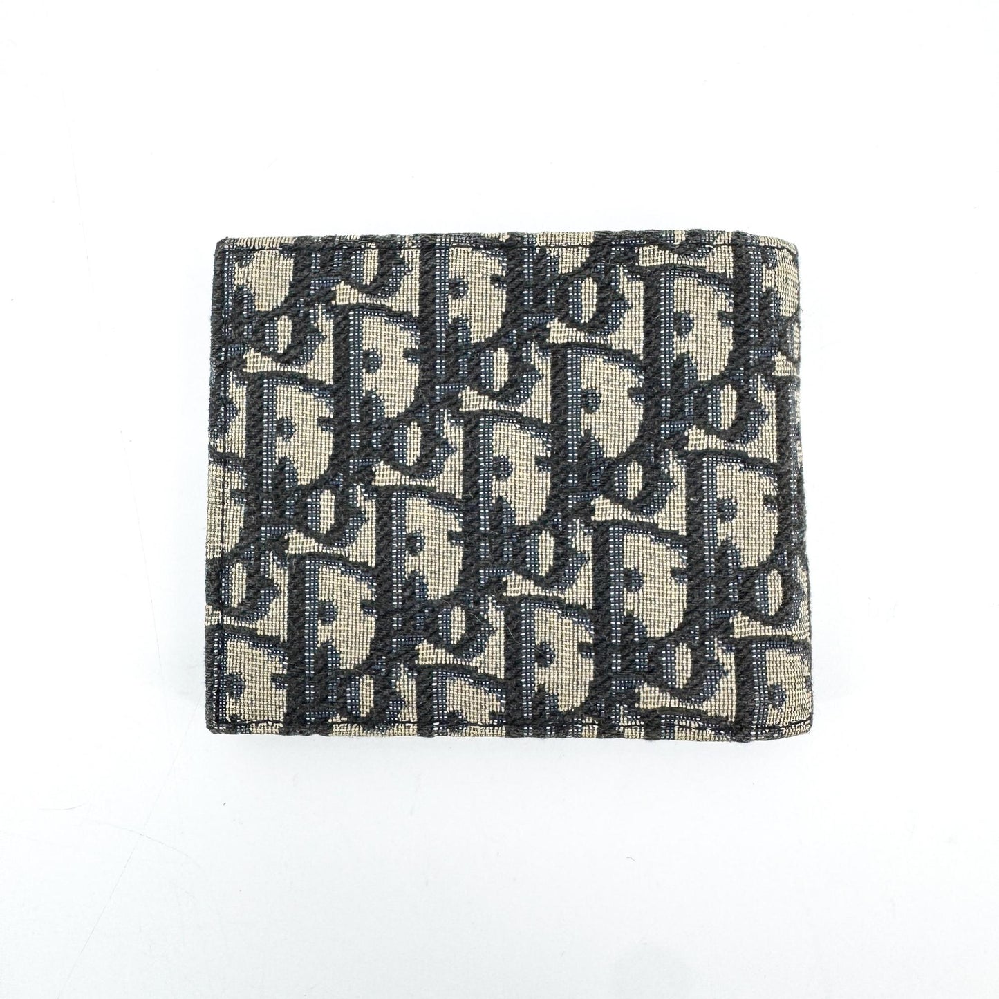 Dior Oblique Jacquard Wallet Beige Navy
