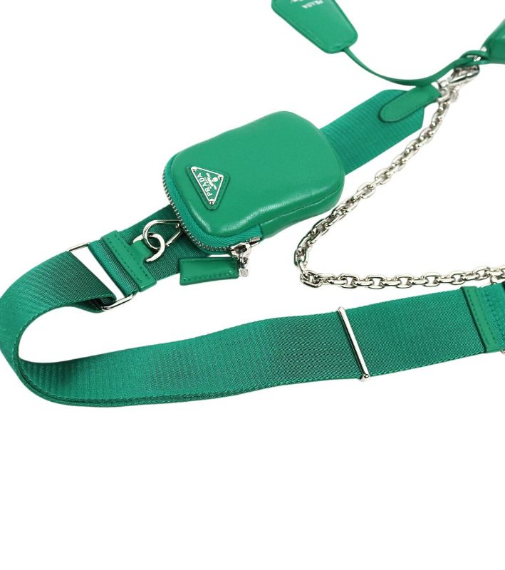 Prada Green Padded 2005 Re-edition Multi Hobo Crossbody Bag