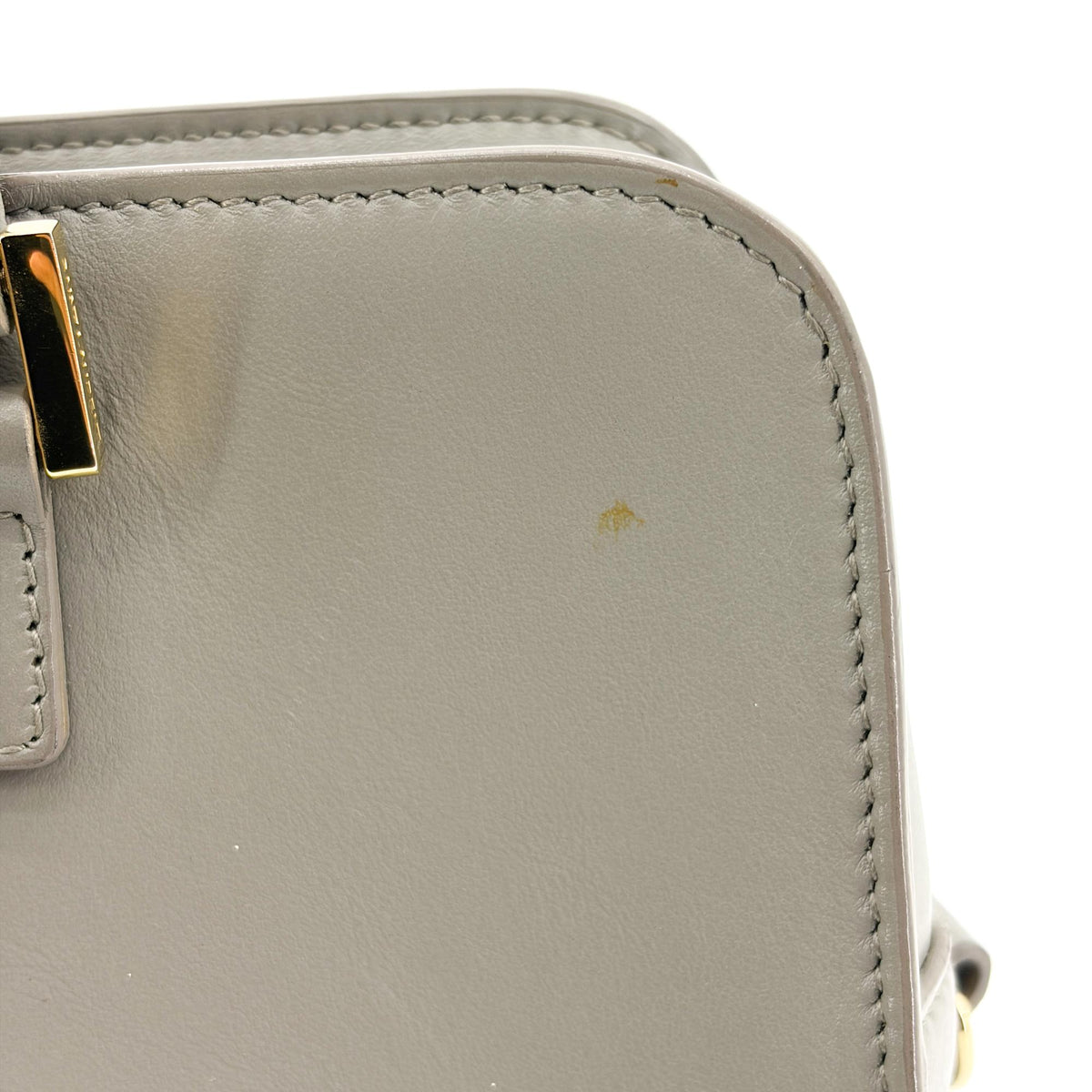 Saint Laurent Baby Monogram Cabas Bag Grey Gold Hardware