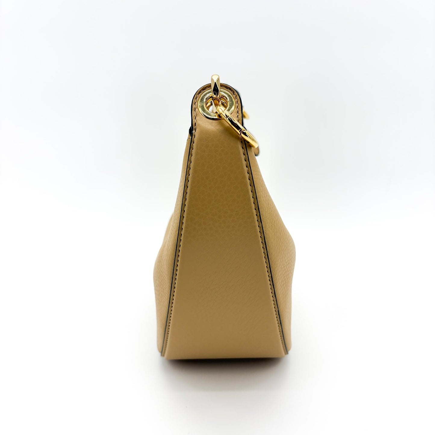 Valentino Garavani Small V-Logo Moon Bag Beige