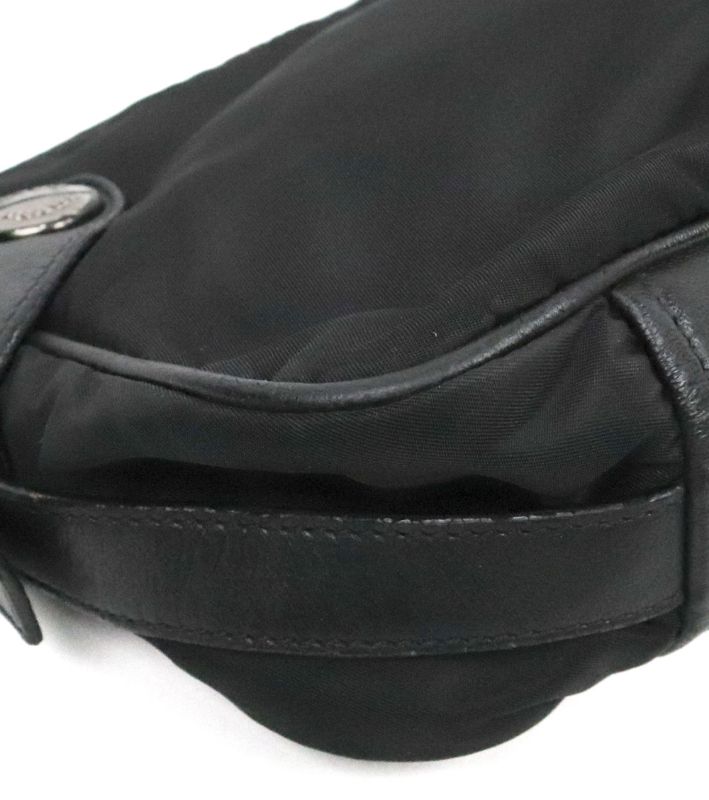 Prada Black Nylon Hobo Shoulder Bag
