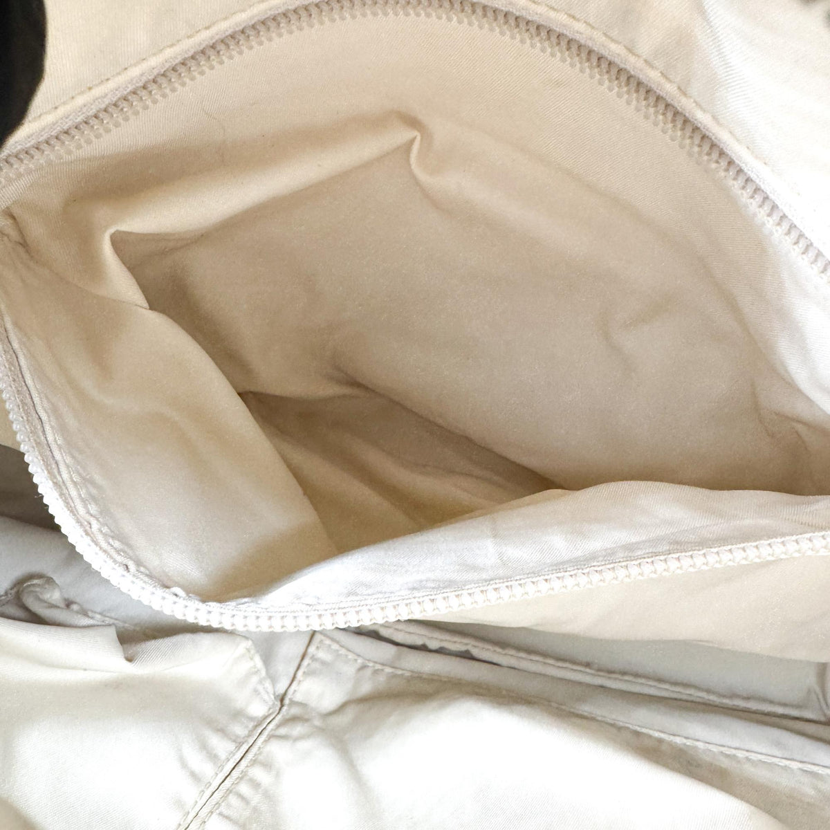 Chanel Quilted Double Pocket Lambskin Crossbody Bag Beige
