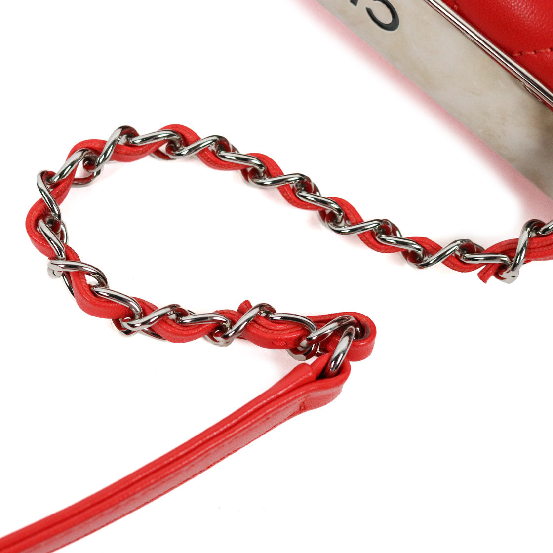 Chanel Red Lambskin Trendy CC Shoulder Bag