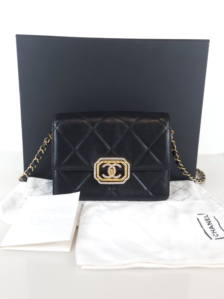 Mini Chanel Strass Calfskin Shoulder Bag Crossbody Bag AS3720