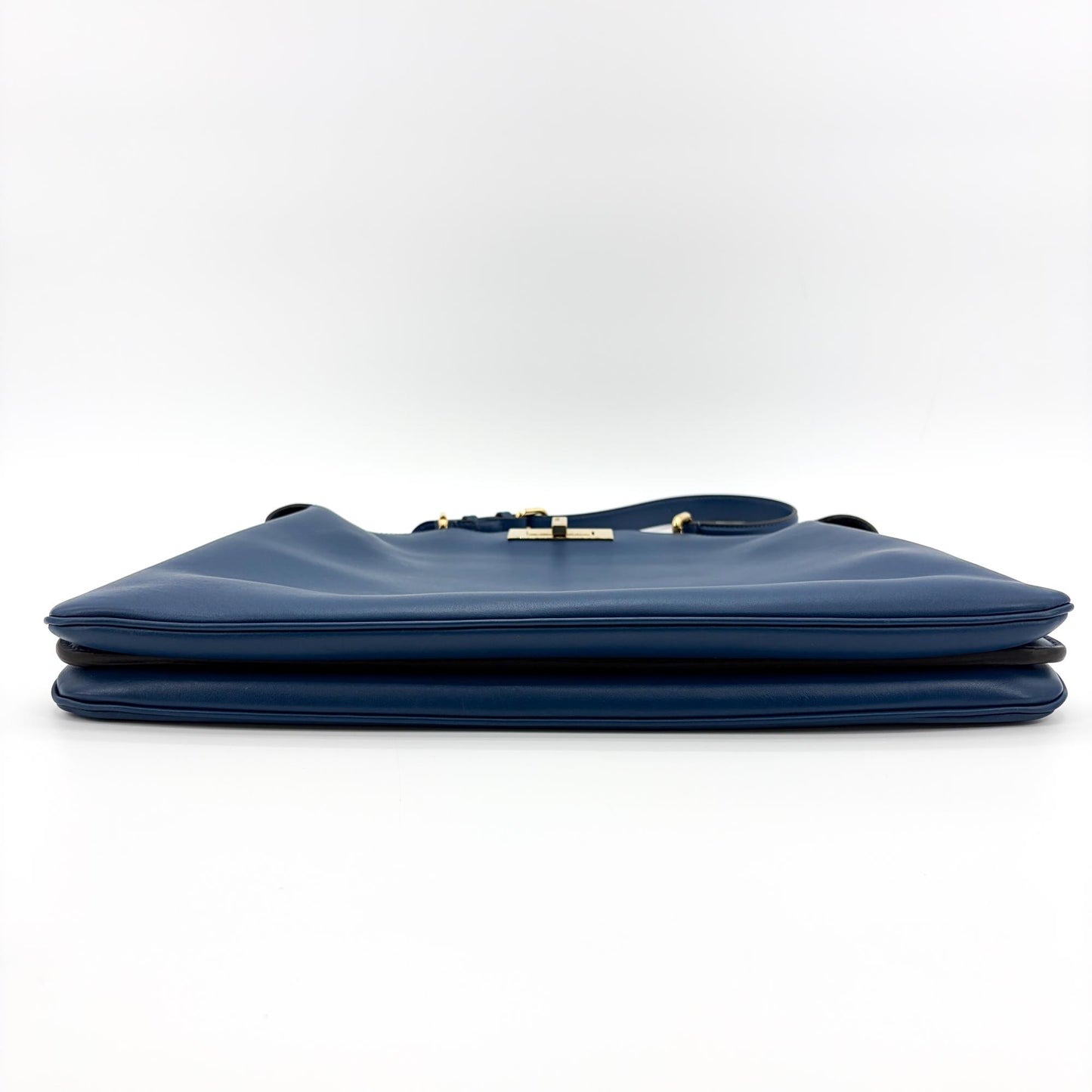 Fendi Peekaboo Essential Large Blue Calfskin Gold Hardware