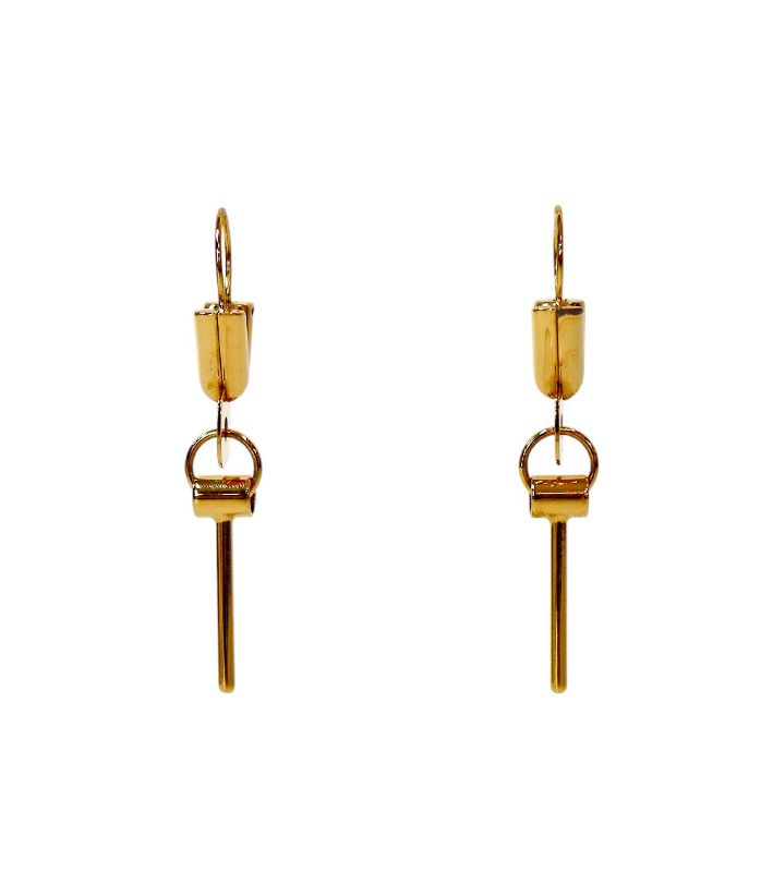 Louis Vuitton Essential V Hoop Gold Earrings
