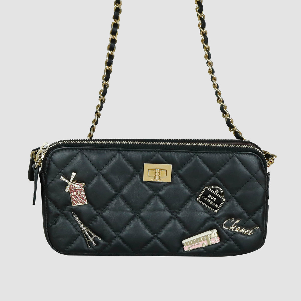 2.55 Double Zipper WOC Crossbody Bag A84214