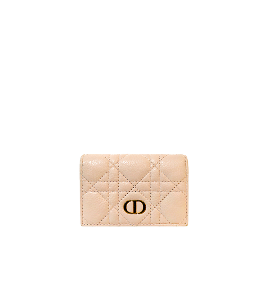 Dior Pink Caro Cannage Card Wallet
