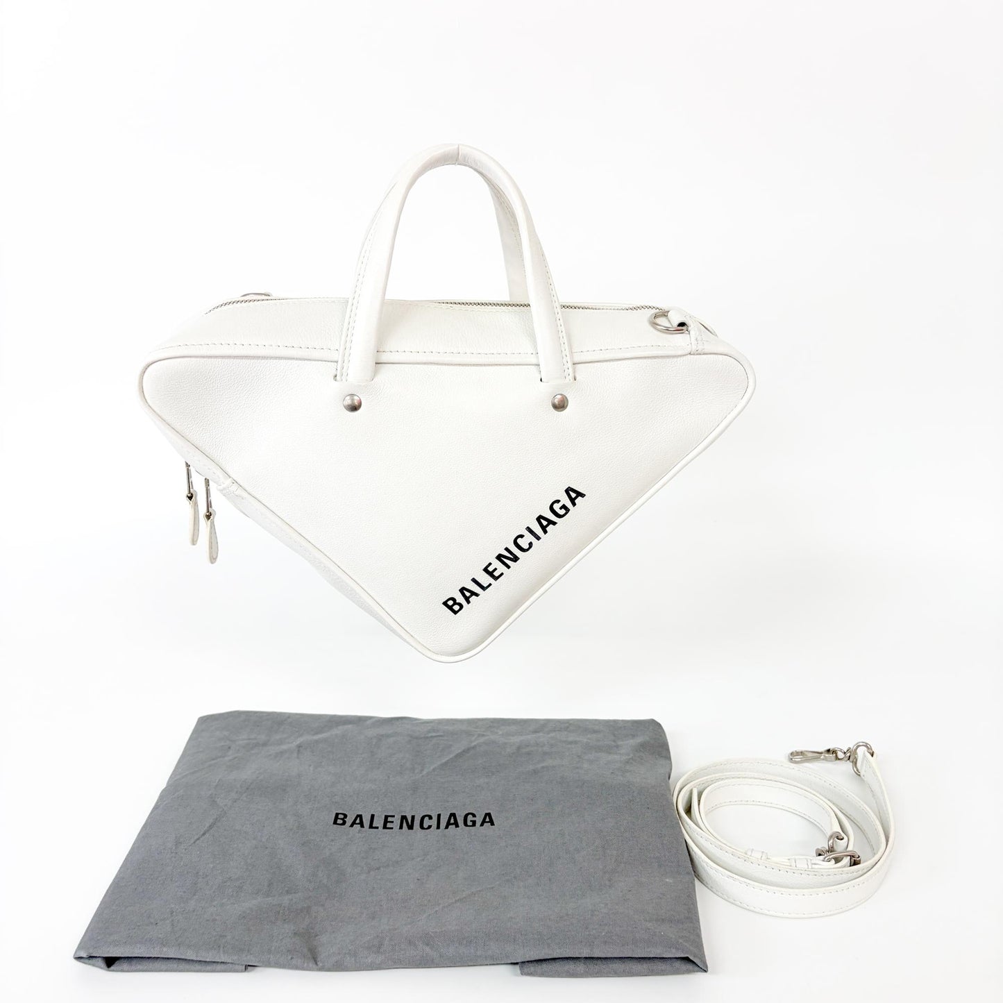 Balenciaga Triangle Duffle S White