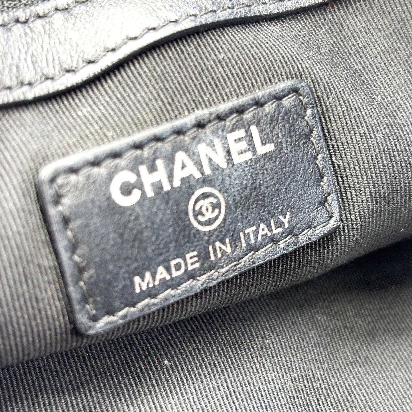 Chanel Lambskin Classic Large Pouch Black with Silver Hardware