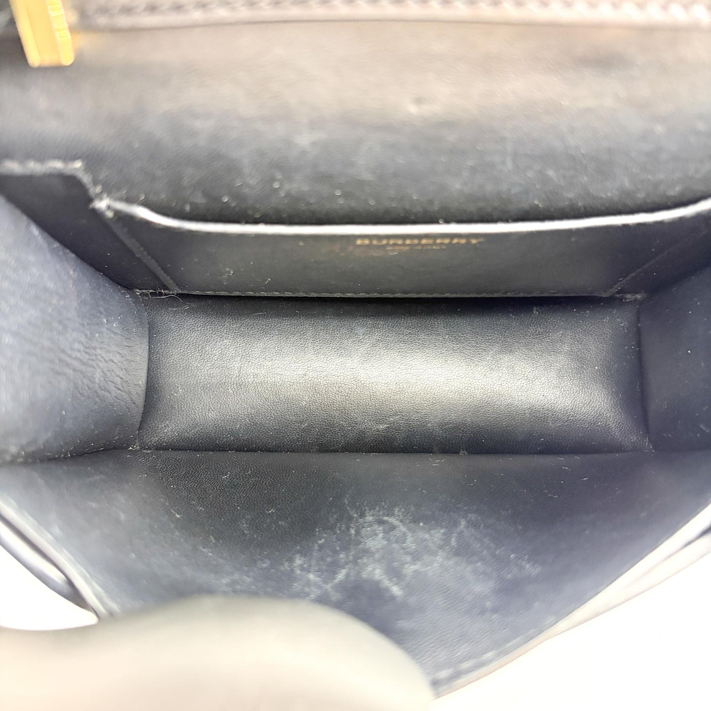 Burberry Small Leather TB Bag Black Gold Hardware