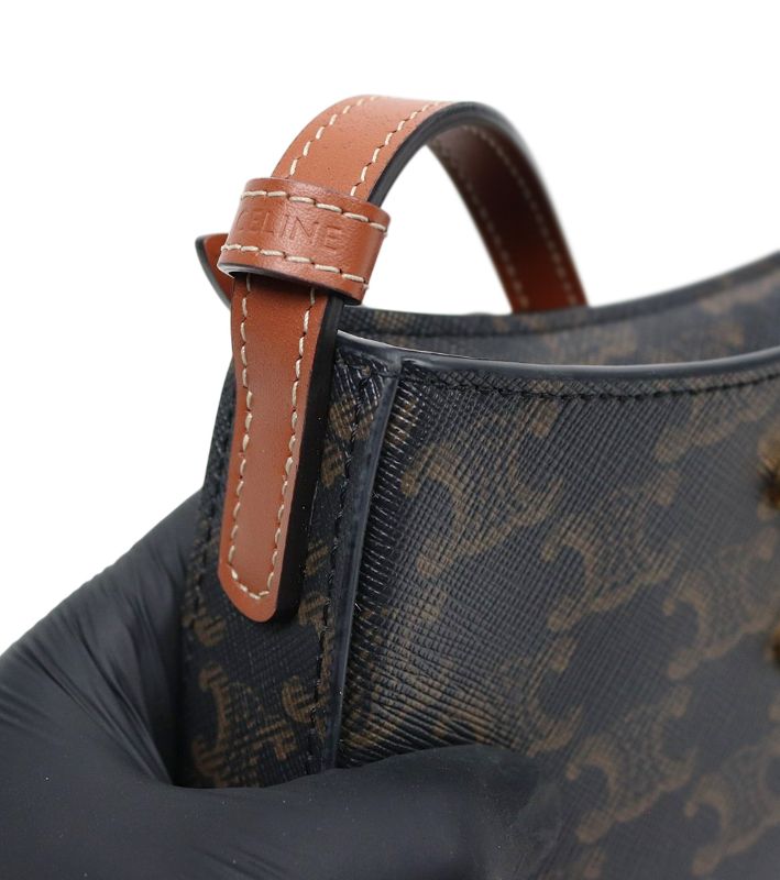 Celine Medium Triope Canvas Tilly Shoulder Bag in Canvas