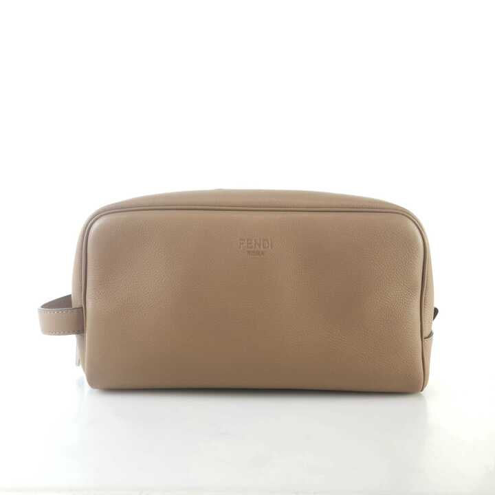 Dob Kit Leather Pouch (Beige) 7AS378