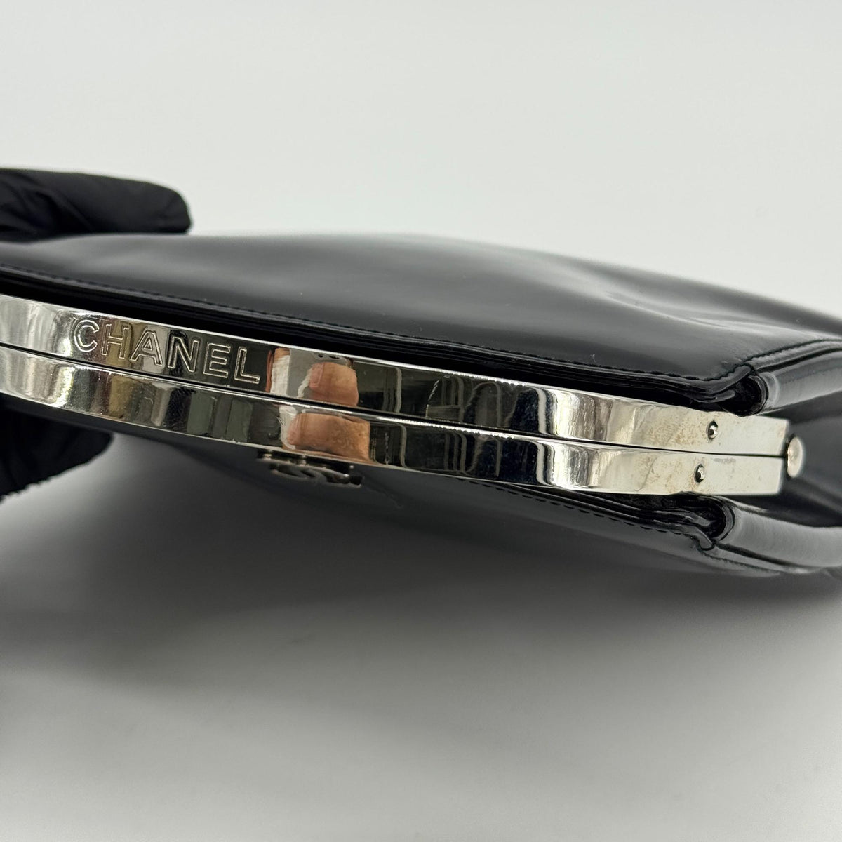 Chanel patent leather frame bag