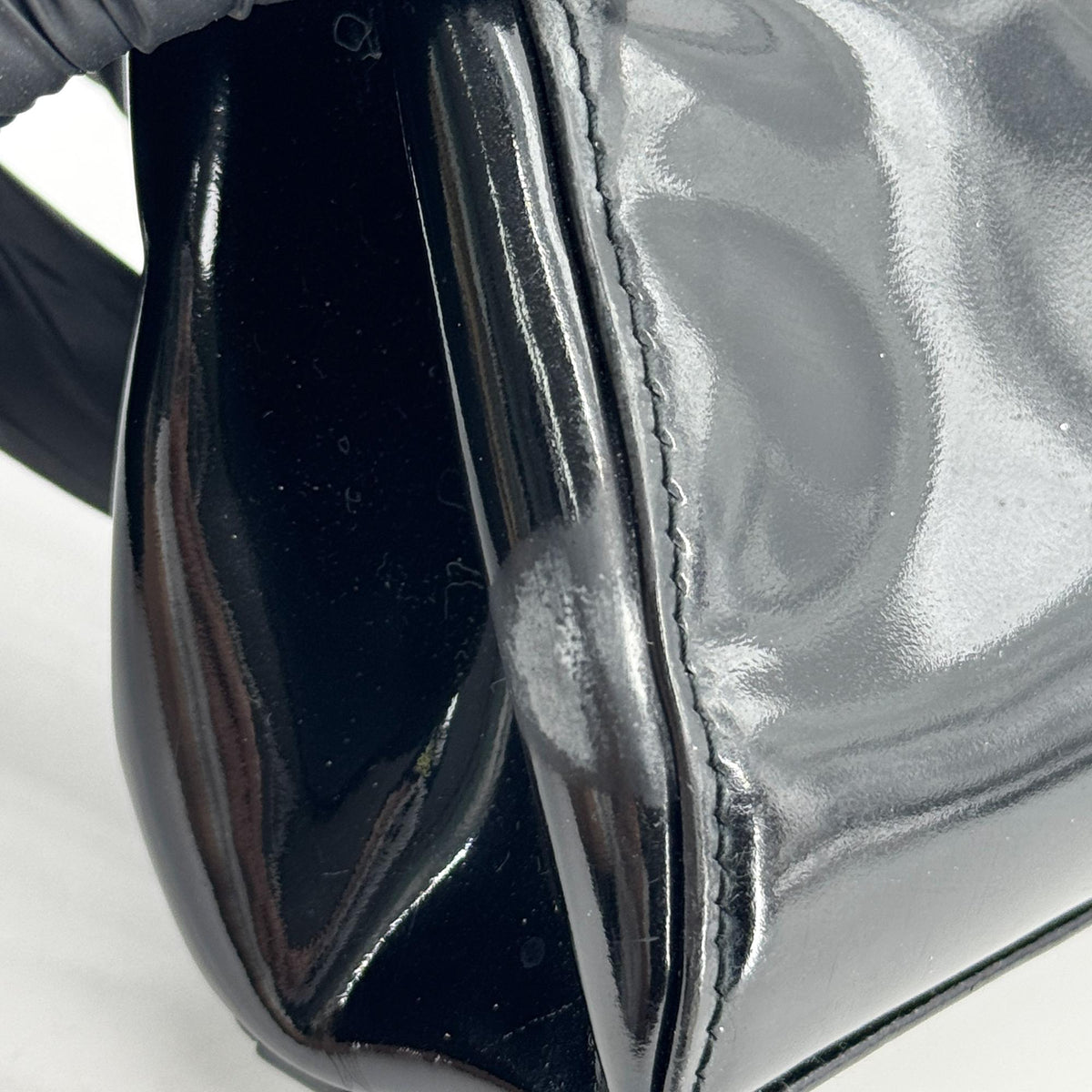 Chanel patent leather frame bag