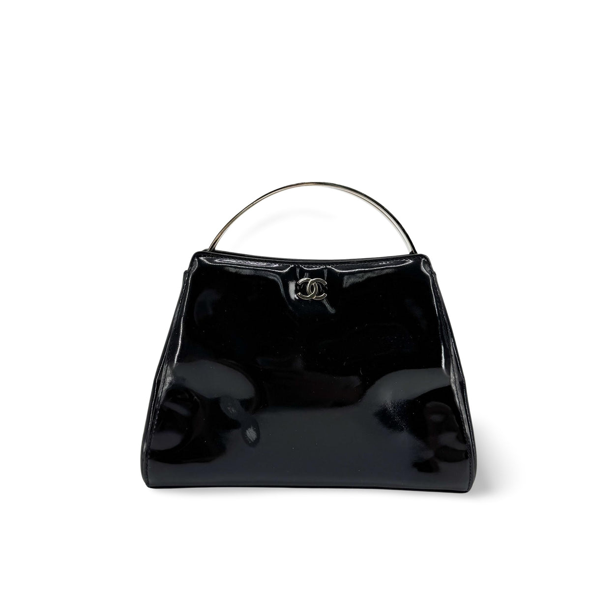 Chanel patent leather frame bag