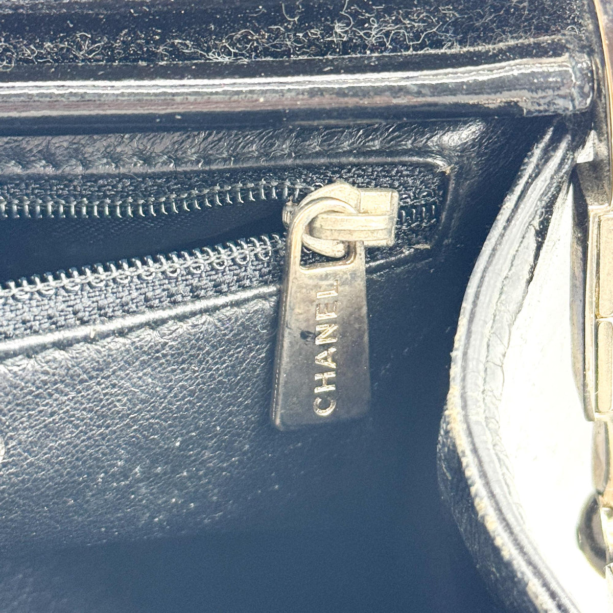 Chanel patent leather frame bag