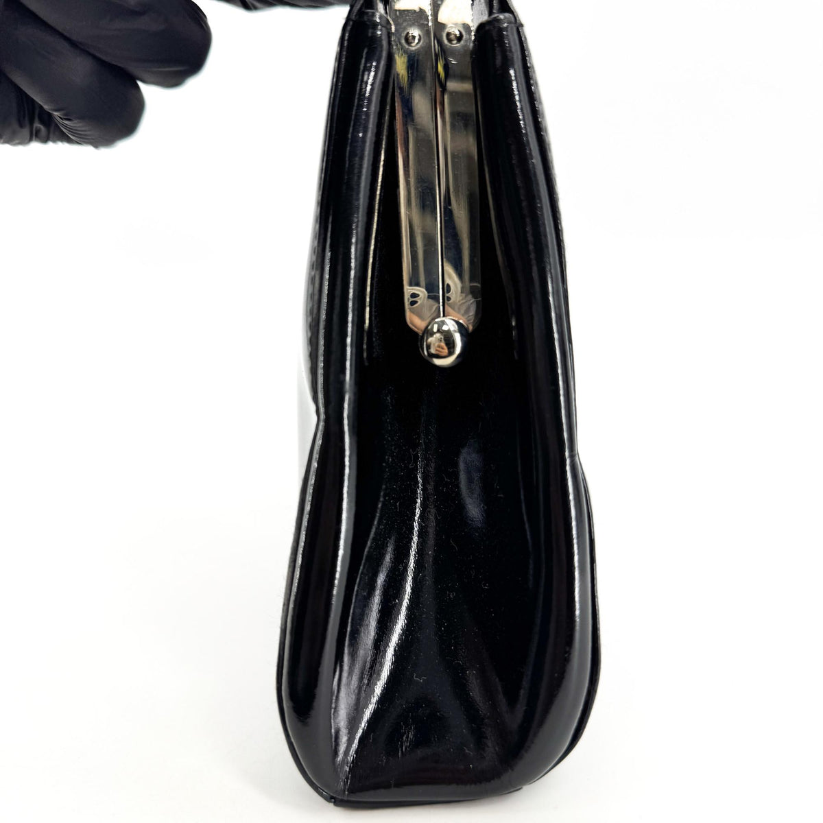 Chanel patent leather frame bag