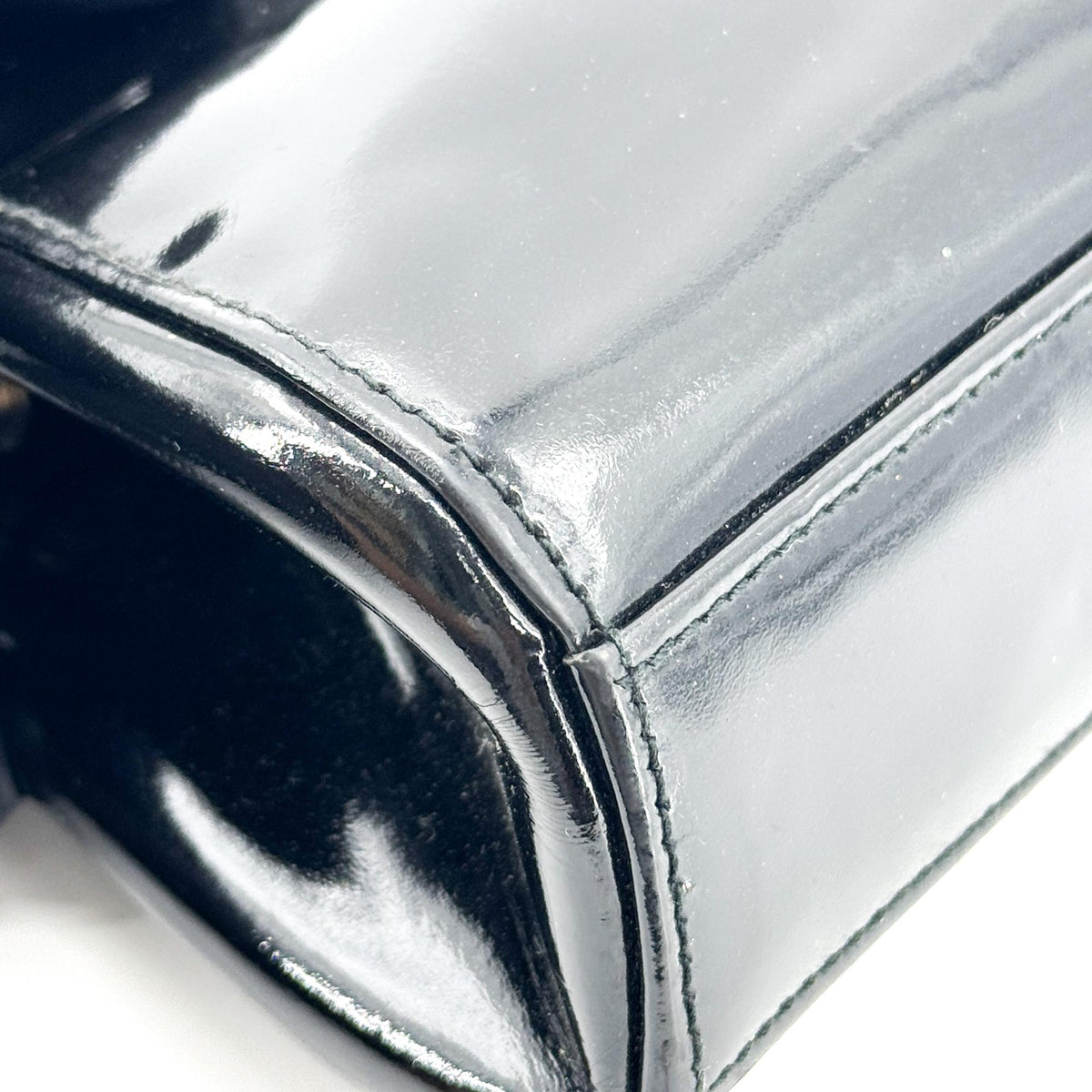 Chanel patent leather frame bag