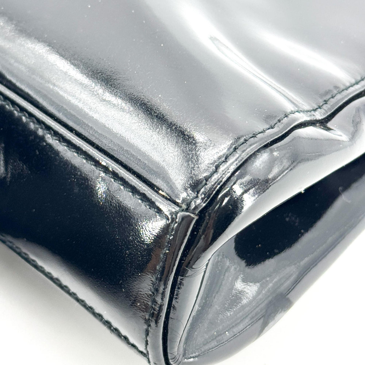 Chanel patent leather frame bag