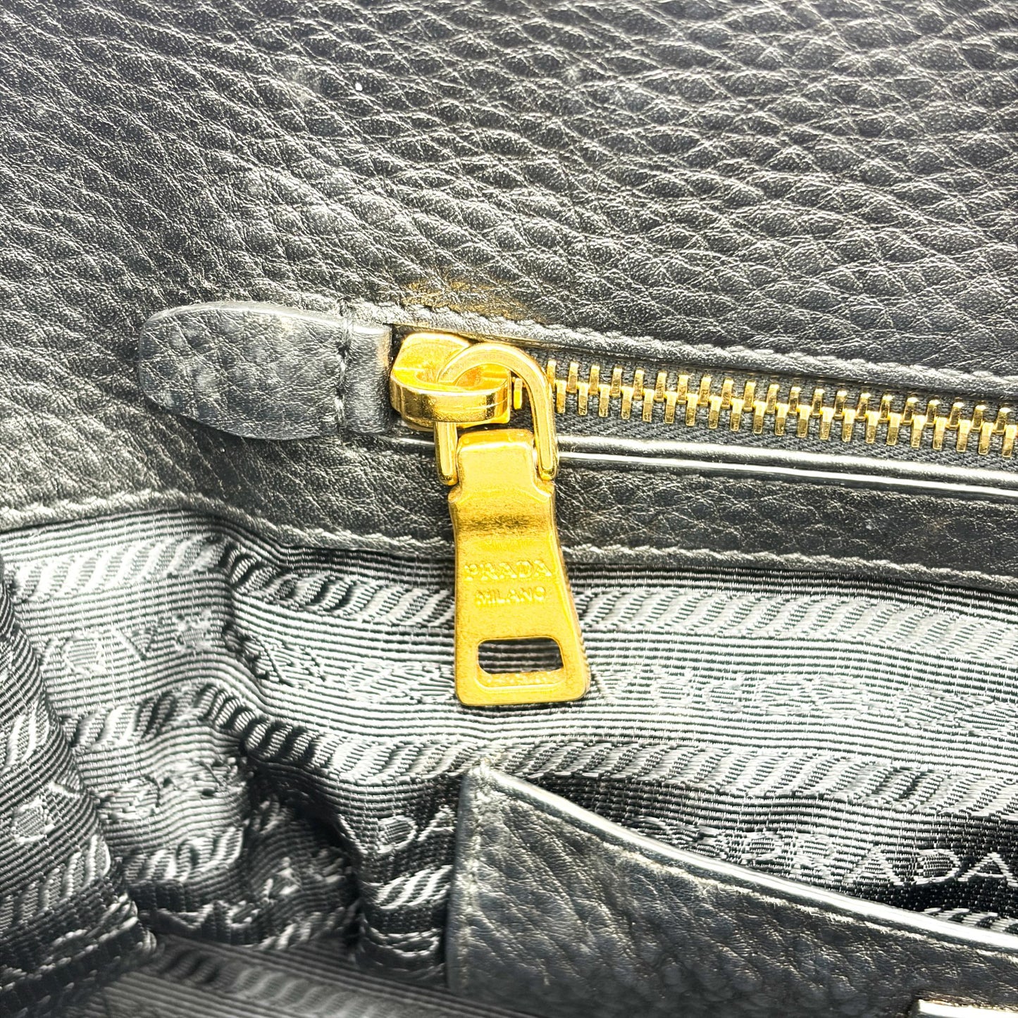 Prada Vitello Phoenix Tote Bag Black