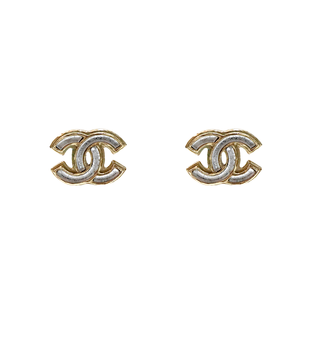 Chanel CC Logo Earrings