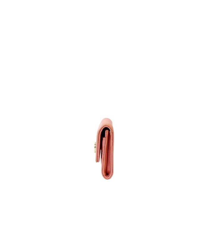 Chanel Pink Caviar Skin Boy Card Wallet