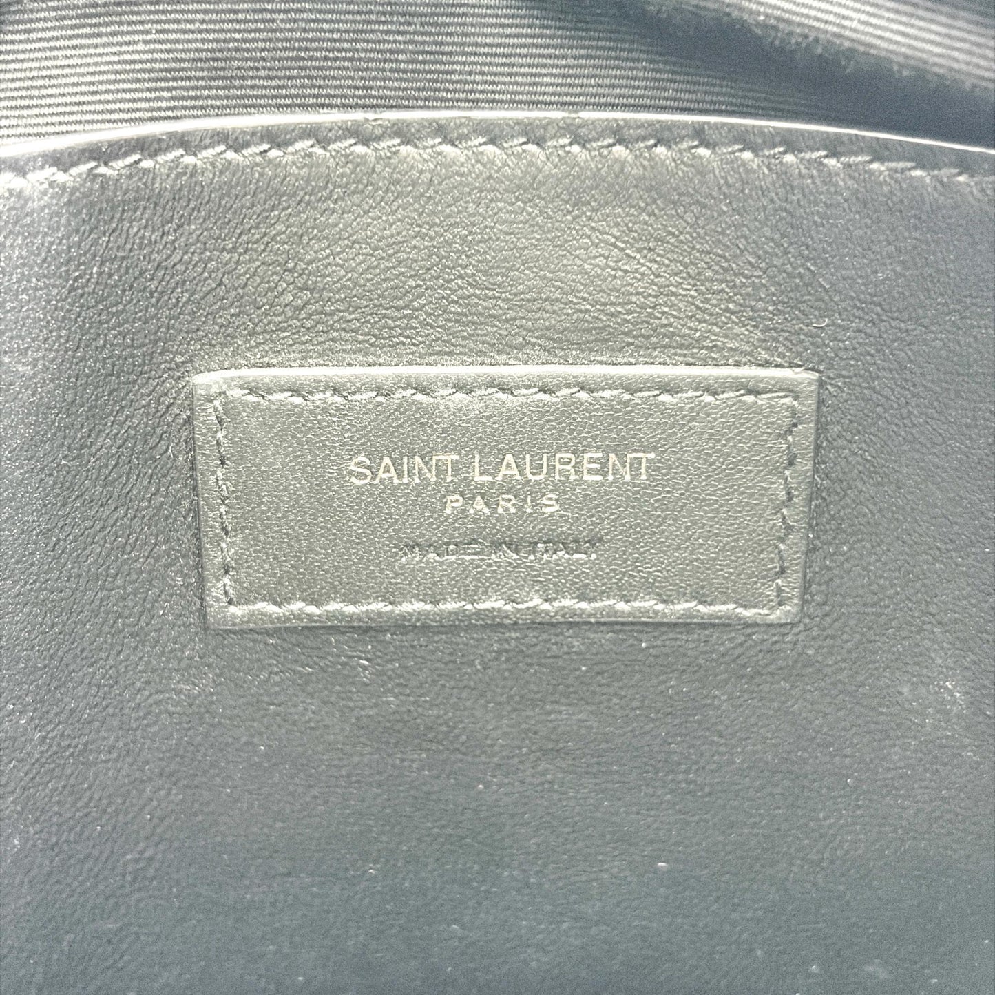 Saint Laurent Medium Nikki Croco Embossed Shoulder Bag Black