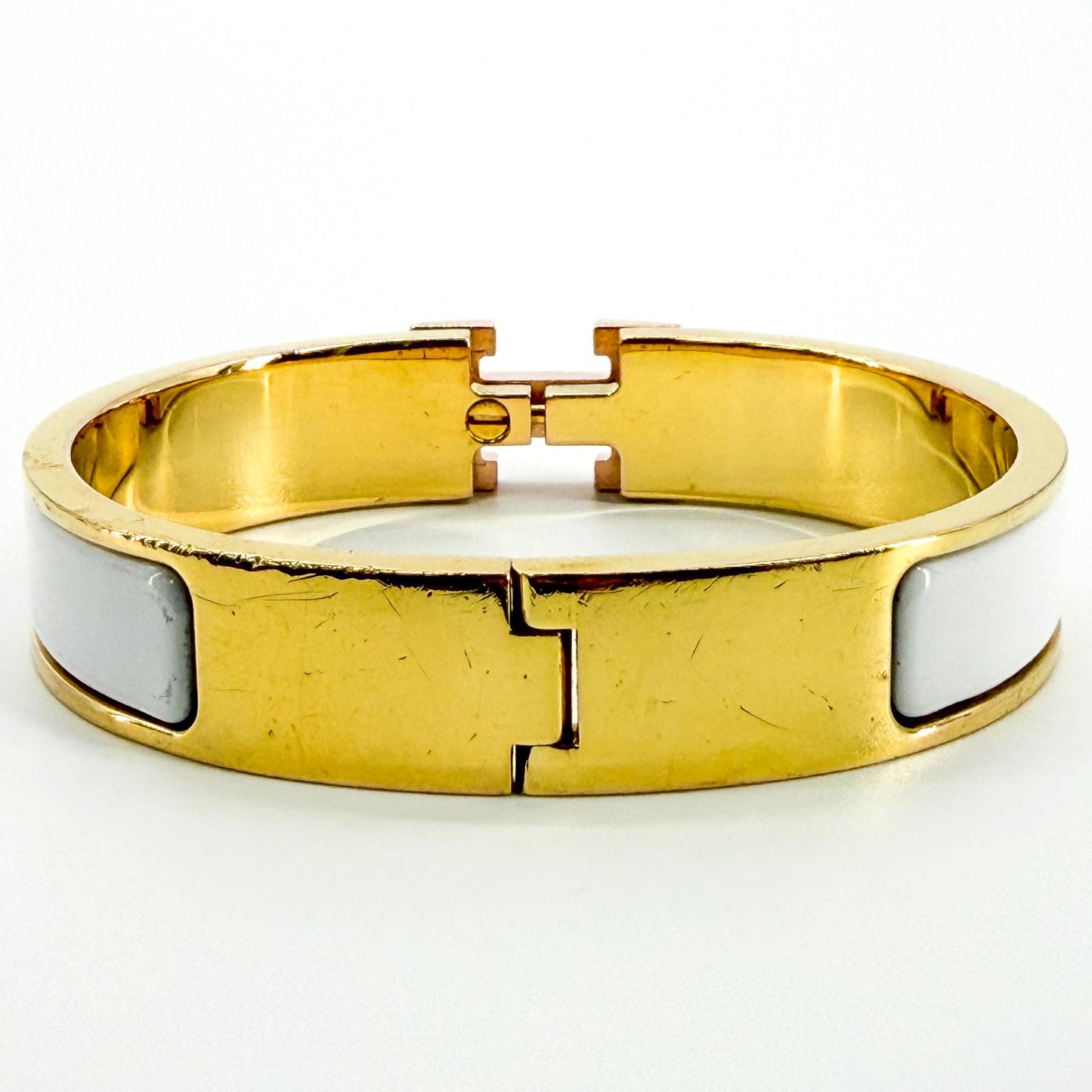 Bracelet Hermès Clic H Or Blanc