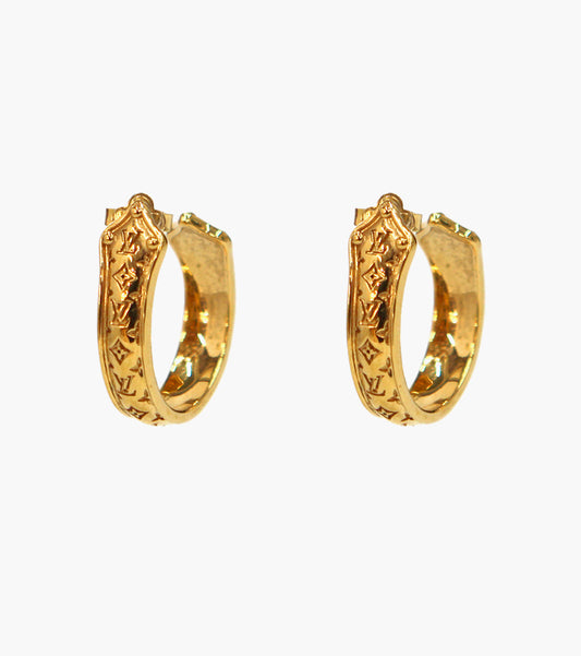 Louis Vuitton Nanogram Gold Earrings