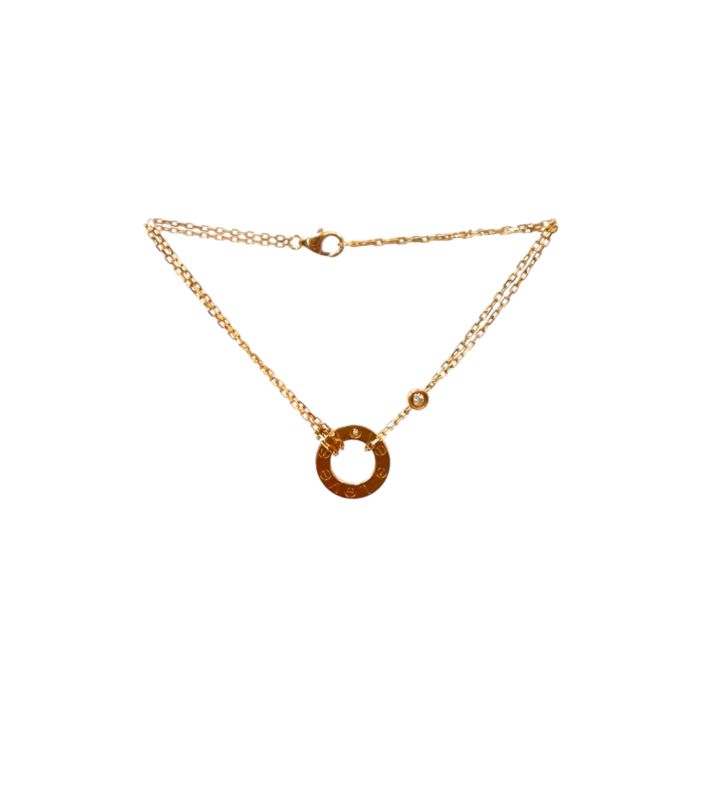 Cartier 18K Rose Gold and Diamond Love Bracelet
