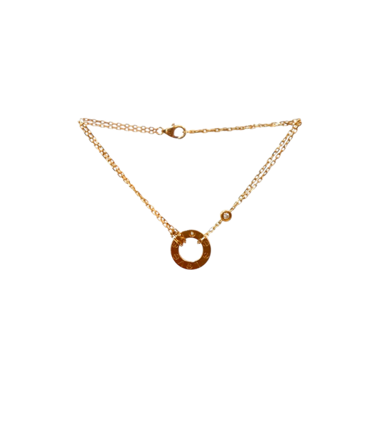 Cartier 18K Rose Gold and Diamond Love Bracelet