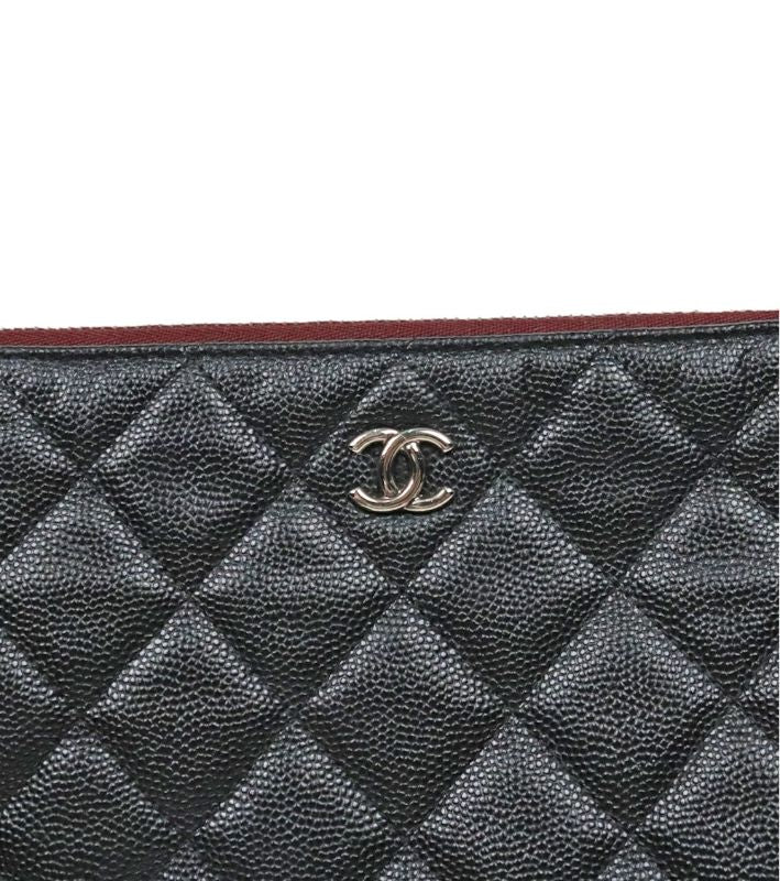 Chanel Black Caviar Clutch Bag